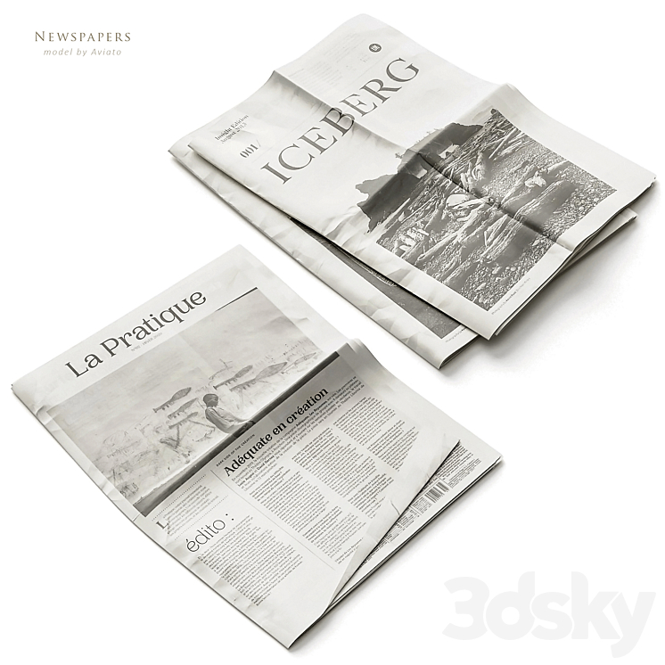 Newspapers 3DS Max Model - thumbnail 2
