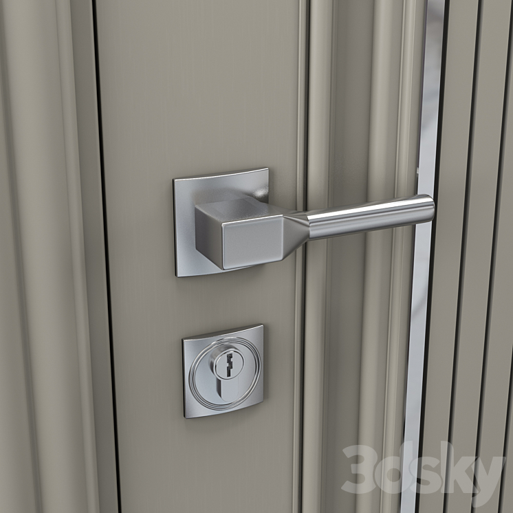Bella gray door 3D Model