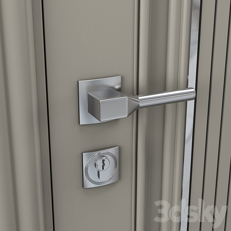 Bella gray door 3DS Max - thumbnail 2