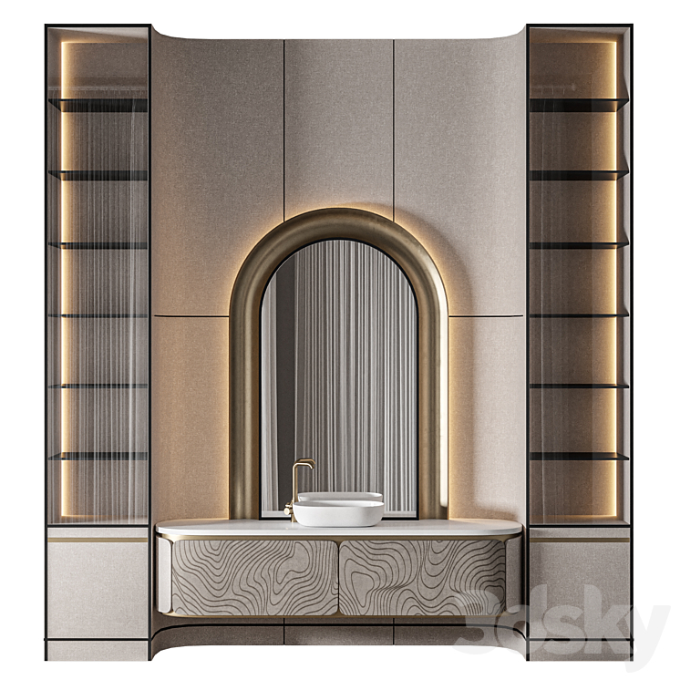 Luxury Bathroom 222 3D Model