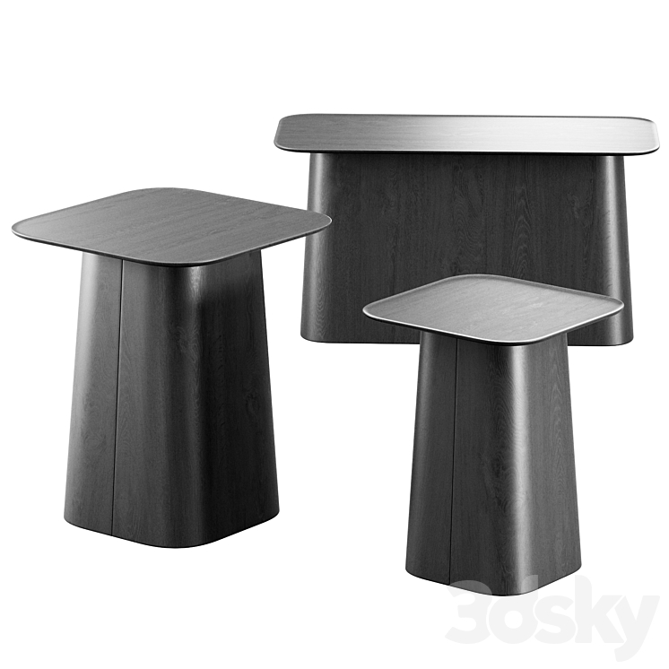 Wooden Side Tables by Vitra Table 3D model