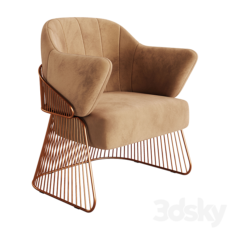 Jackie Armchair 01 by Rossato 3DS Max Model - thumbnail 1