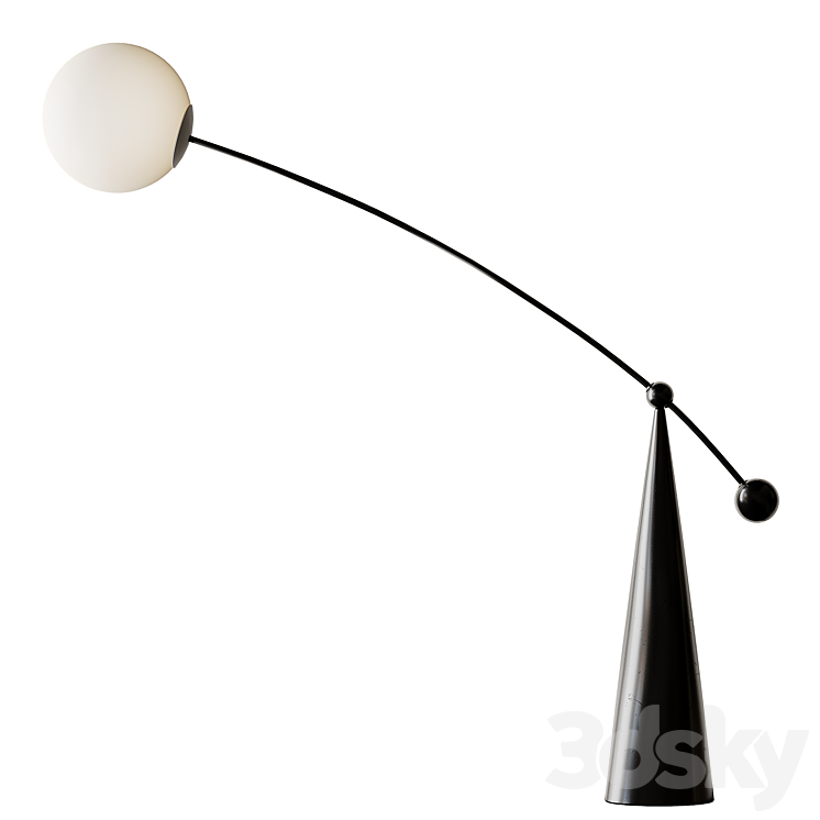 Bubbly Nordic Style Standing Lamp 3DS Max Model - thumbnail 1