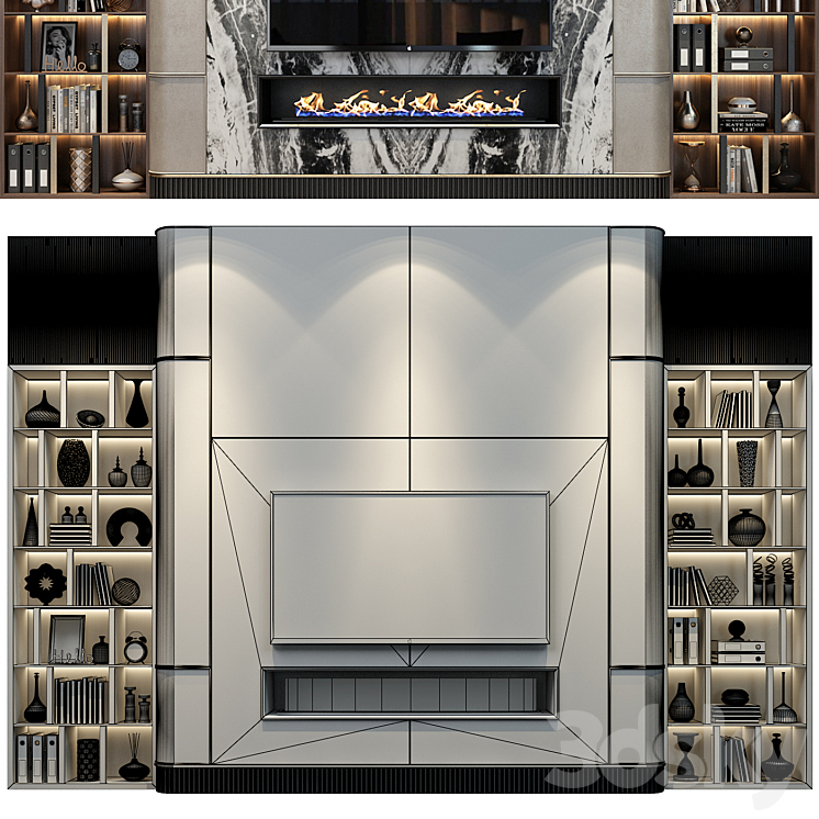TV shelf 0558 3D Model