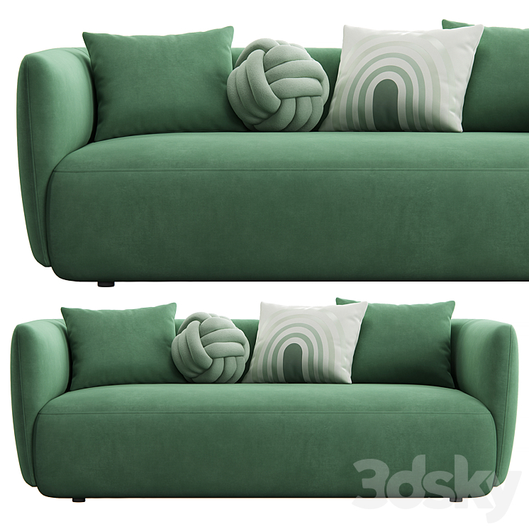Cozy 2-seat Sofa by MDF Italia 3DS Max Model - thumbnail 2