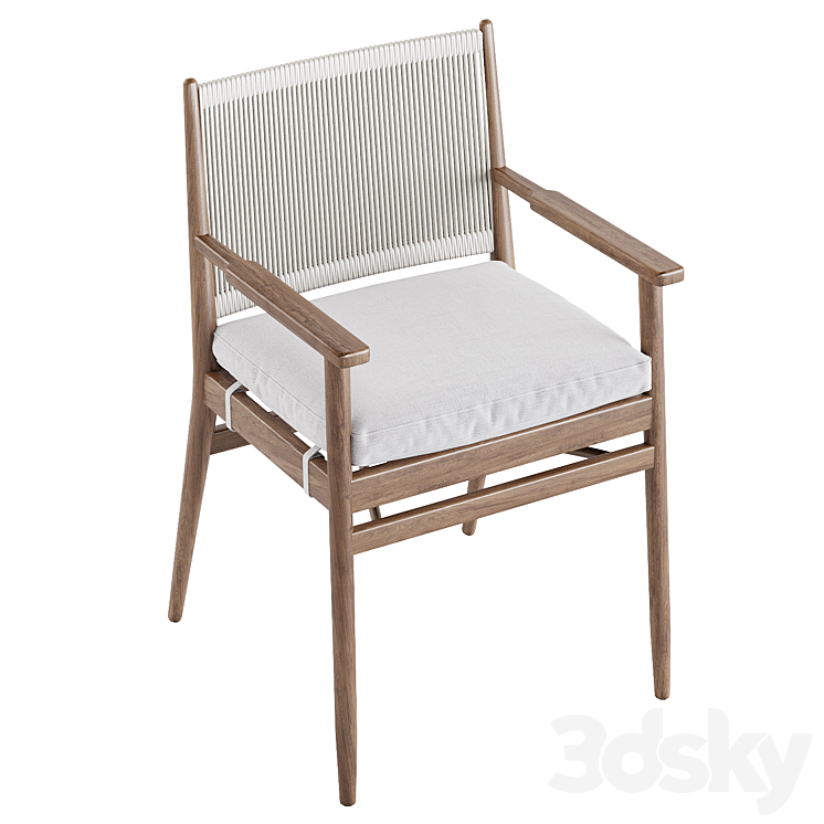 Oakmont Outdoor Dining Arm Chair 3DS Max - thumbnail 2