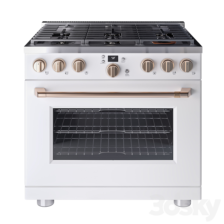 Cafe 36 Smart All-Gas Commercial-Style Range with 6 Burners 3DS Max Model - thumbnail 1
