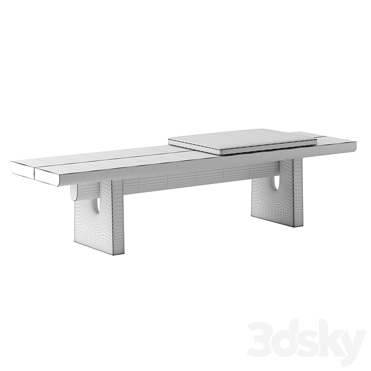 Nara Bench by Poliform 3D Model Free