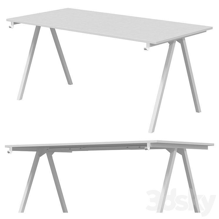 IKEA – TROTTEN Desk 3DS Max Model - thumbnail 2