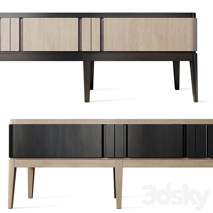Chest of drawers and TV cabinet line Ellipse Furniture 3DS Max Model - thumbnail 2