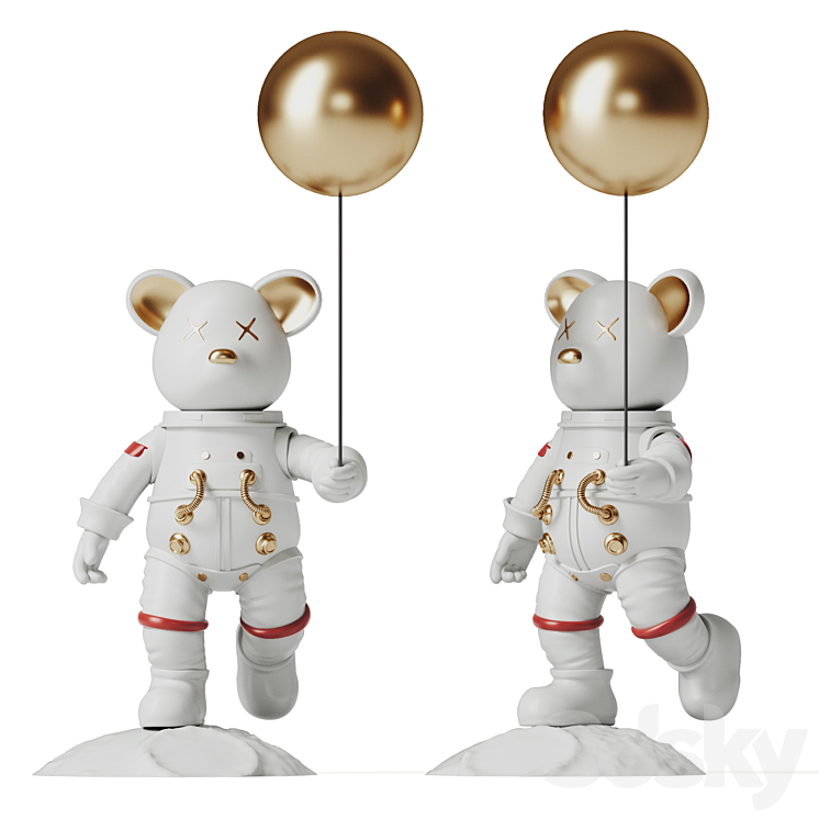 astronaut bear 3D Model