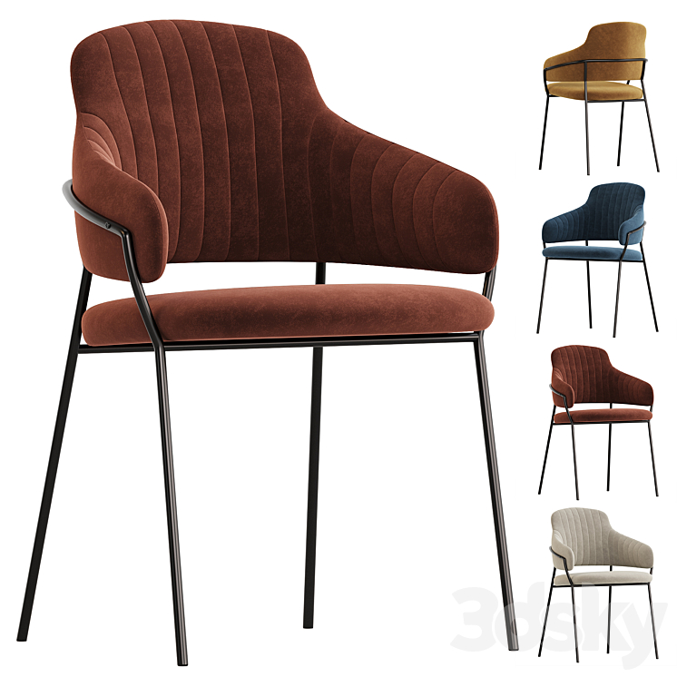 Incles Chair 3DS Max Model - thumbnail 2