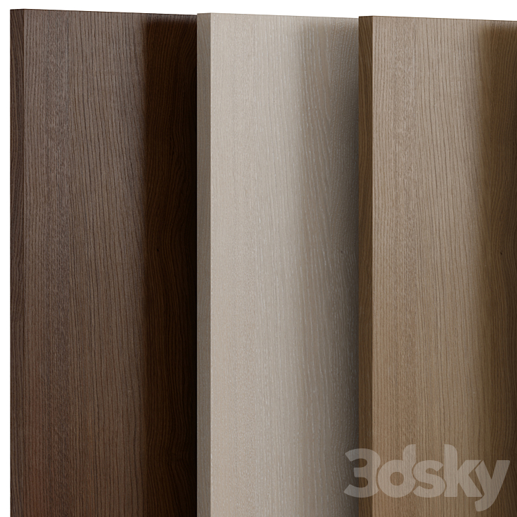 Oak wood 2 with 6 colors 3D Model Free