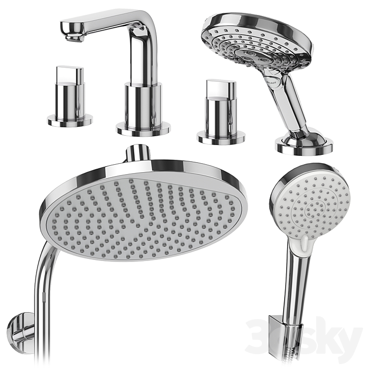 Hansgrohe set 175 mixers and shower systems 3DS Max - thumbnail 2