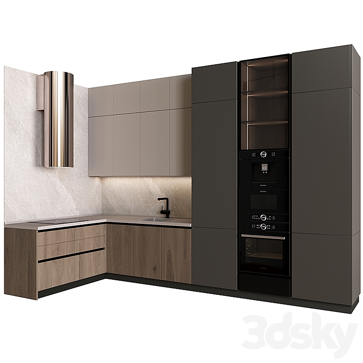 Kitchen in modern style 05 3DS Max - thumbnail 1