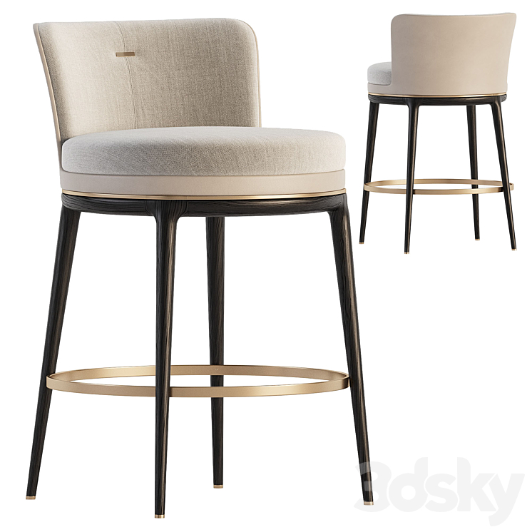 Hicks bar stool by ASTER 3DS Max Model - thumbnail 1