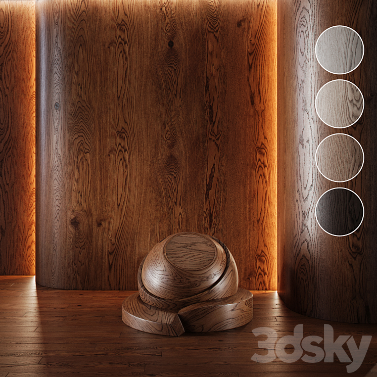 Wood Oak set (seamless) | laminate | Parquet #1 3D Model