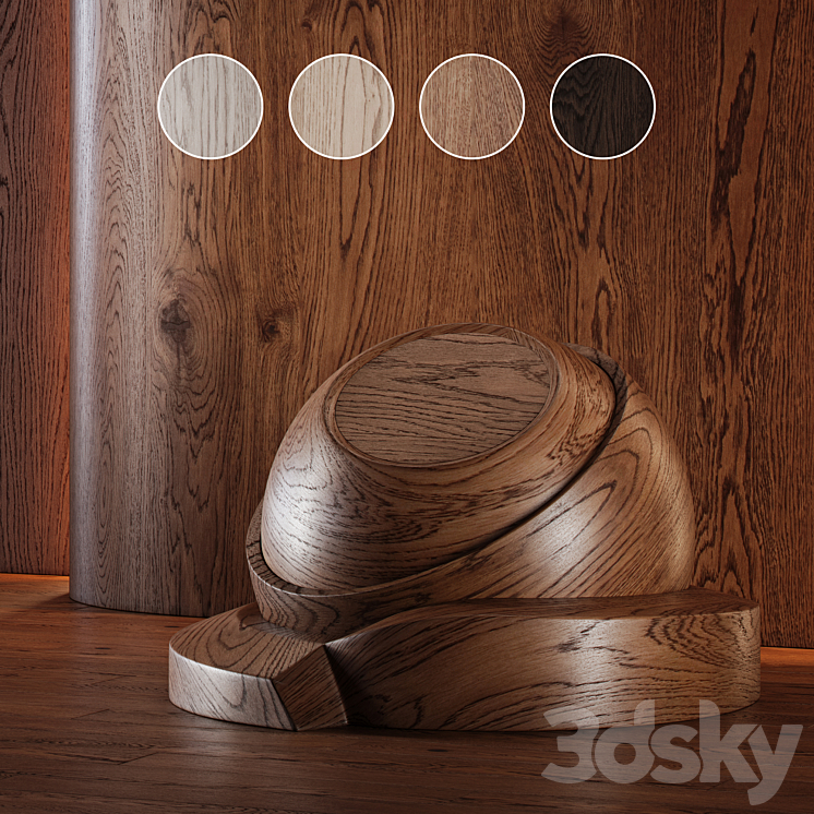 Wood Oak set (seamless) | laminate | Parquet #1 3DS Max - thumbnail 2