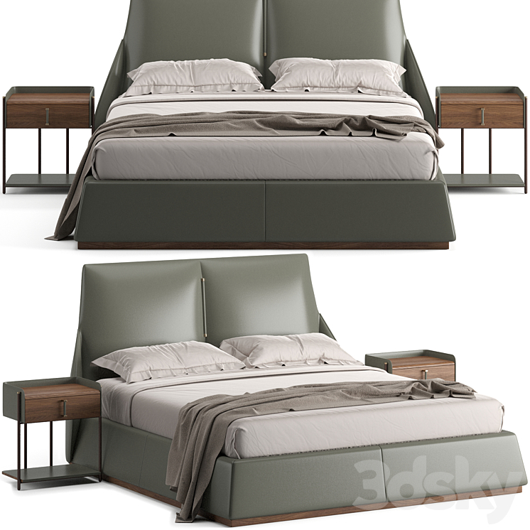 Ulivi Salotti Yes Bed 3DS Max Model - thumbnail 1