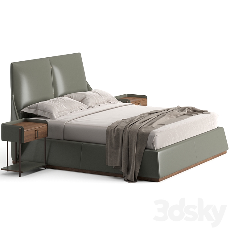 Ulivi Salotti Yes Bed 3DS Max Model - thumbnail 2