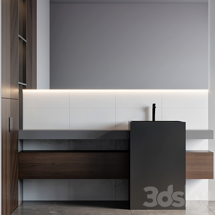 bathroom furniture 84 3DS Max Model - thumbnail 2