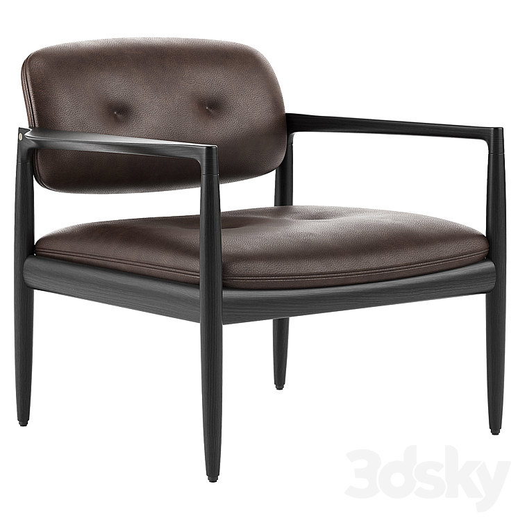 Yoko Easy Chair \/ Minotti 3DS Max Model - thumbnail 1