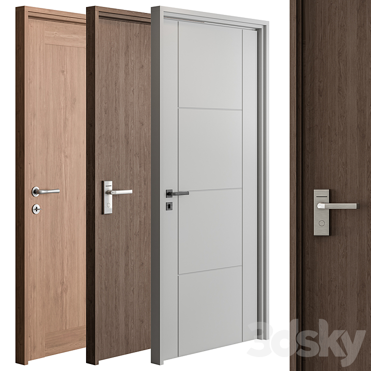 Doors Set 57 3D Model Free