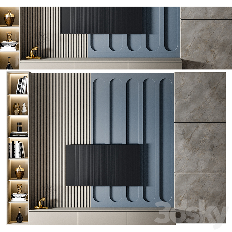 Modern TV Wall 30 Free Download