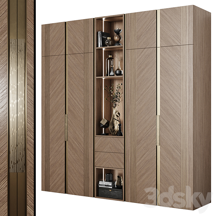 Art Deco Wardrobe 24 3D Model Free