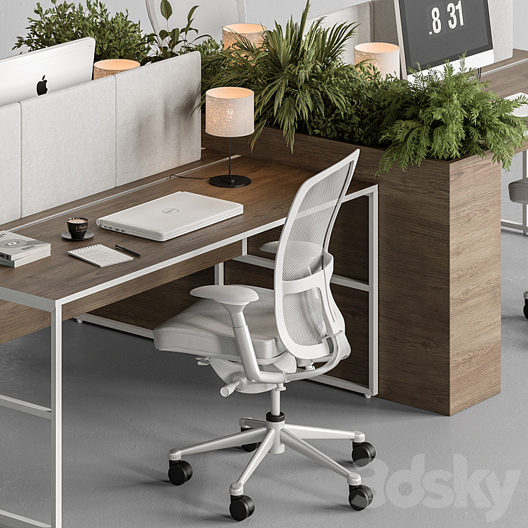 Employee Set – Office Furniture 371 3DS Max - thumbnail 2