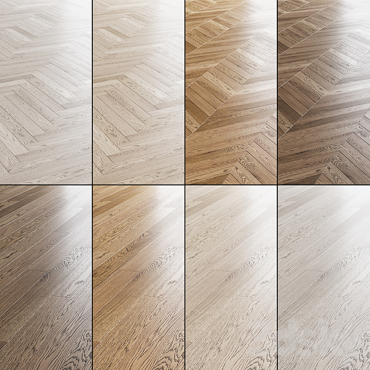Wood Floor Set_02 3D Model