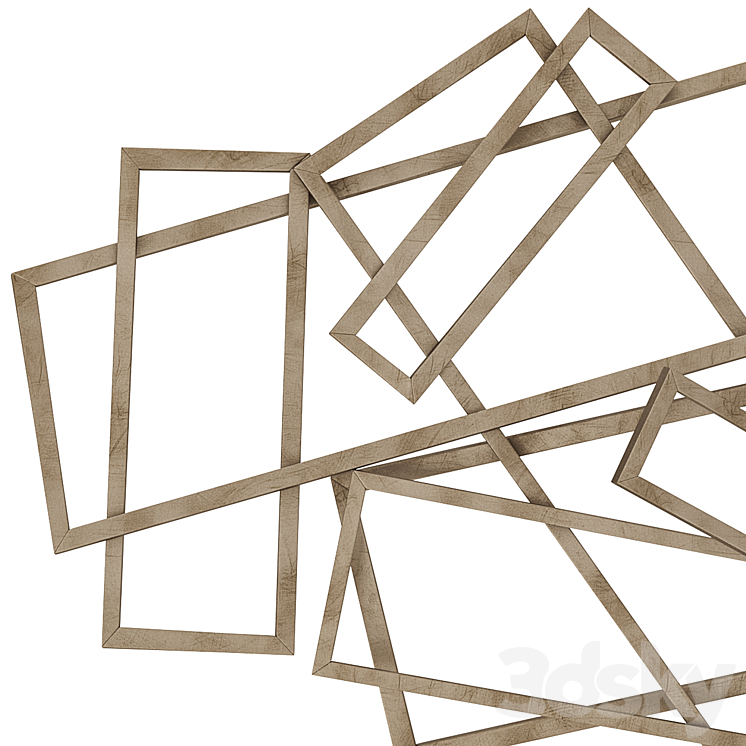 Mercury row rectangles iron wall decor Other decorative objects 3D