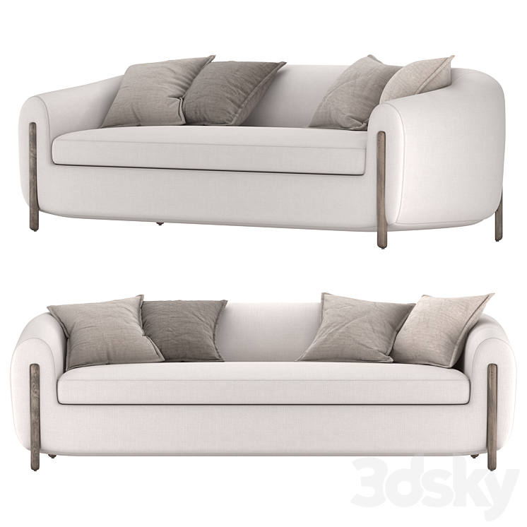 Nora Sofa Crate & Barrel Sofa 3D model