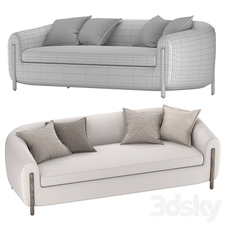 Nora Sofa Crate & Barrel Sofa 3D model