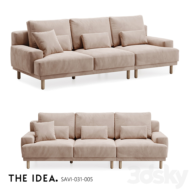 OM THE-IDEA modular sofa SAVI 031-005 3DS Max - thumbnail 1