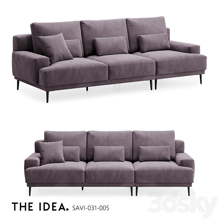 OM THE-IDEA modular sofa SAVI 031-005 3DS Max - thumbnail 2