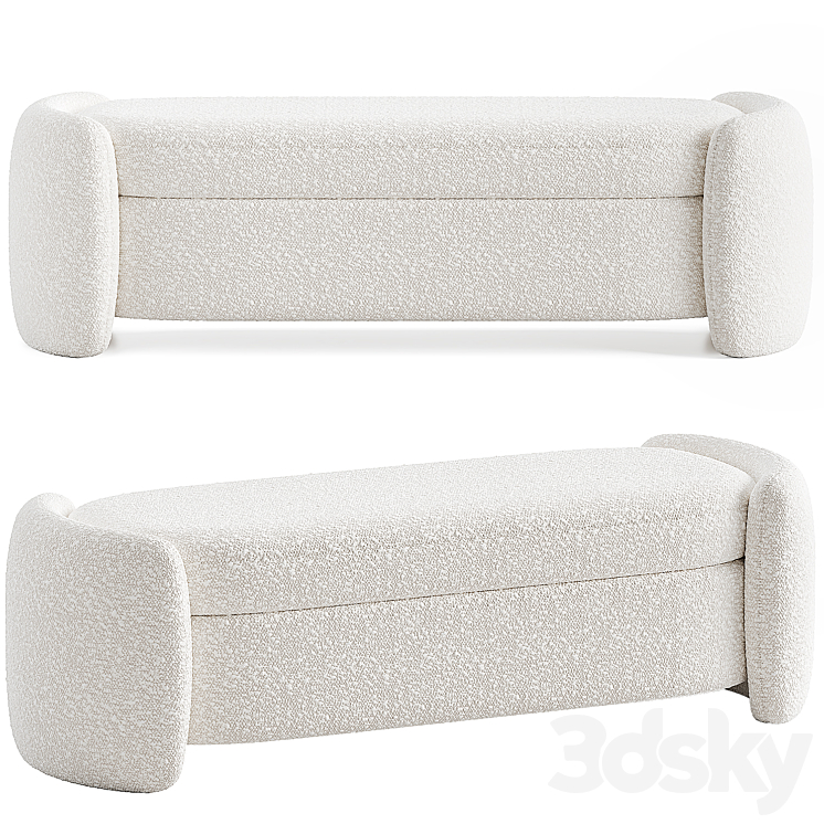 Crate and Barrel Fernie bench Other soft seating 3D model
