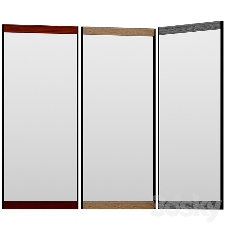 Industrial Mirror by West Elm Mirror 3D model