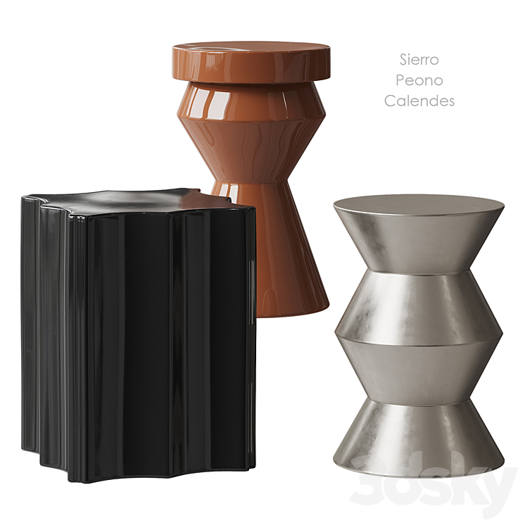 Sierro Peono Calendes Table AM PM 3D Model Free