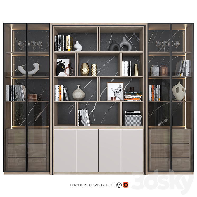 Furniture composition 33 3DS Max - thumbnail 1