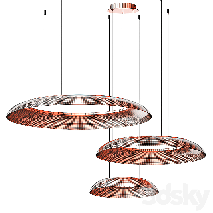 Graduated Circle Chandelier 3DS Max - thumbnail 2