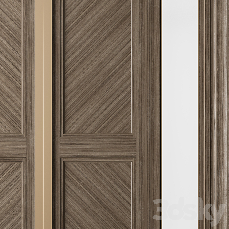 Wooden Front Door – Set 65 3DS Max - thumbnail 2