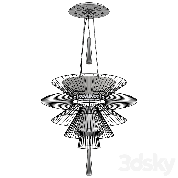 Shade Metal Chandelier 3D Model Free