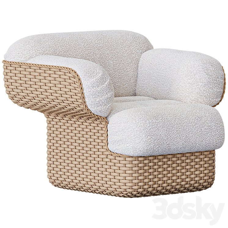 Basket Lounge Chair Gubi 3DS Max Model - thumbnail 2