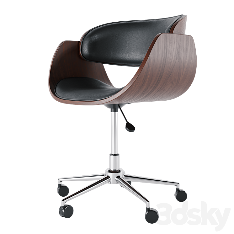 Office chair on wheels Zoran 3DS Max - thumbnail 1