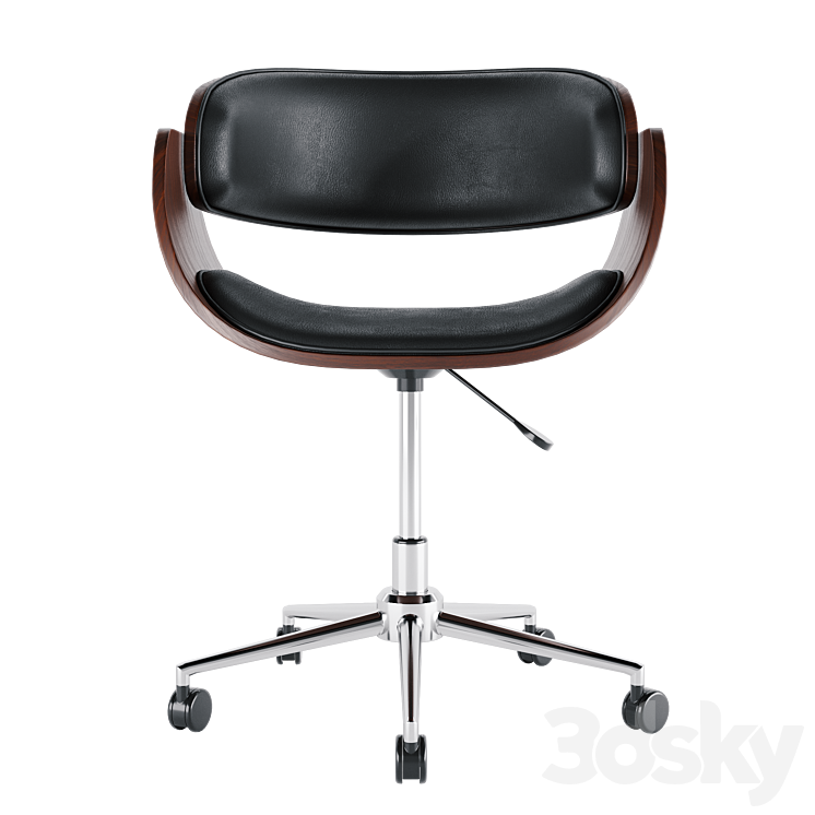 Office chair on wheels Zoran 3DS Max - thumbnail 2
