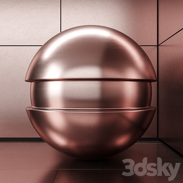 brushed copper 2 3DS Max Model - thumbnail 2