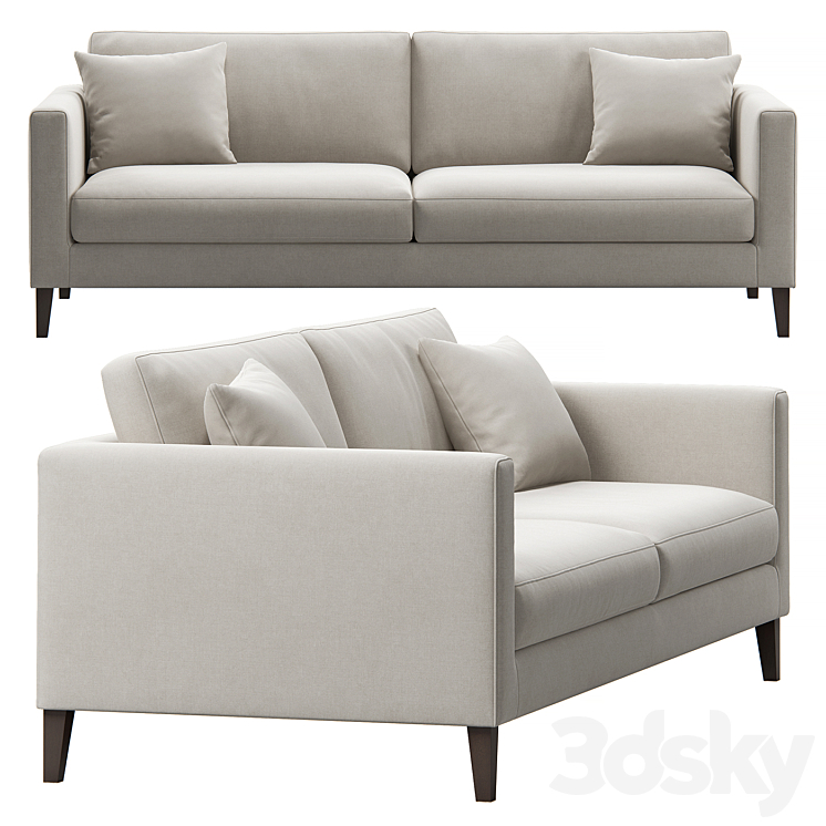 Elegance 2 seat Sofa by Prostoria 3DS Max Model - thumbnail 2