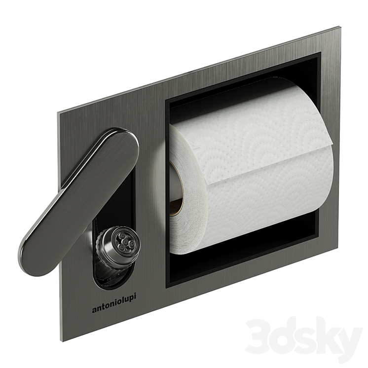 Antonio Lupi INTENSO CARTAINTENSO Sanitary shower and paper roll holder 3D Model Free
