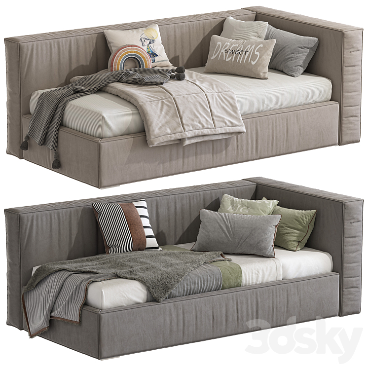 Modern style sofa bed 281 3DS Max Model - thumbnail 1
